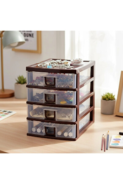 MericLine Mini 4-Drawer Nightstand Organizer