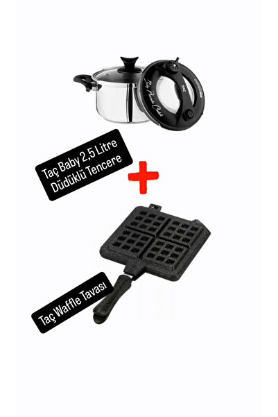 tacev Baby 2,5 L Düdüklü Tencere ve Waffle Tava Seti