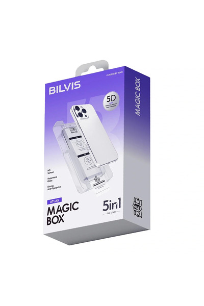 xirshop واقي شاشة آيفون 16 برو بيلفيس 5 في 1 ثلاثي الأبعاد - أسود