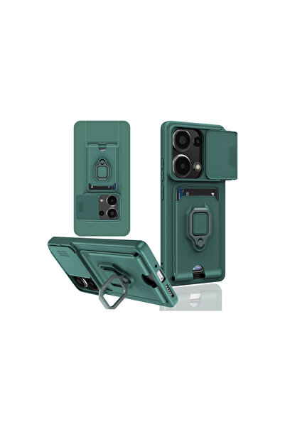 cepmoda Redmi "Note 13 Pro (4g)" Phone Case with Ring and Ip Strap, Card Hold...