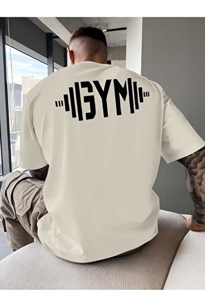 Rayan & Hoor Style GYM με τύπωμα oversized Μπλουζάκι με λαιμόκοψη ποδηλάτου Β...