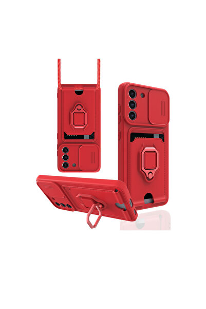 cepmoda Samsung Galaxy "S21 Fe" Case with Ring and Ip Strap, Card Holder Came...