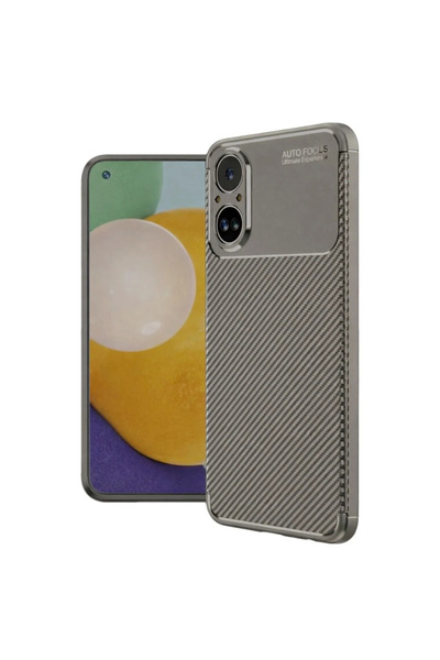 xirshop غطاء حماية ريلمي 12 لايت من الكربون مع خاصية التركيز التلقائي - رمادي