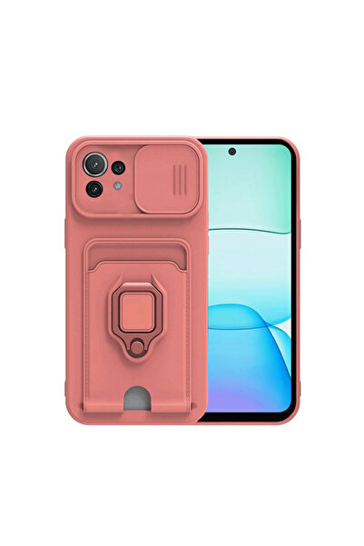 cepmoda حافظة هاتف MI 11 Lite مع حلقة - حزام للرقبة - حامل بطاقات - غطاء متعد...