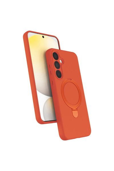 xirshop غطاء حماية سامسونج جالاكسي A25 5G مع حامل ماج سيف - برتقالي