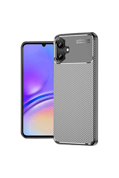 xirshop حافظة سامسونج جالاكسي A06 ذات غطاء كربوني بتركيز تلقائي - رمادي