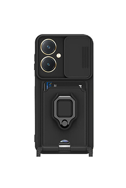 cepmoda حافظة هاتف فيفو "Y27" مع حلقة وحزام iP وغطاء حماية للكاميرا مكون من ح...