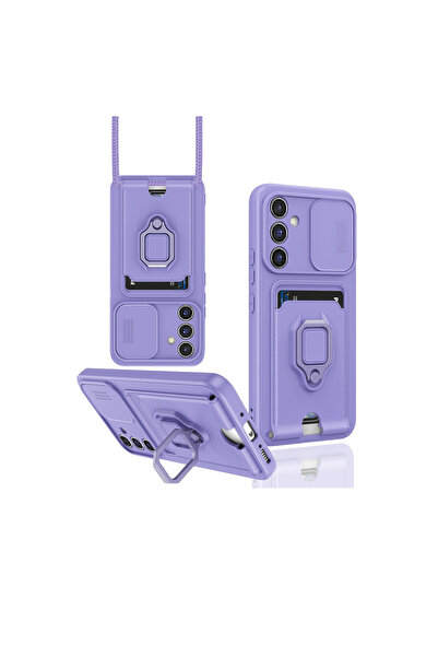 cepmoda حافظة لهاتف سامسونج جالاكسي "A14 (4G)" مع حلقة وحزام واقٍ للكاميرا مك...