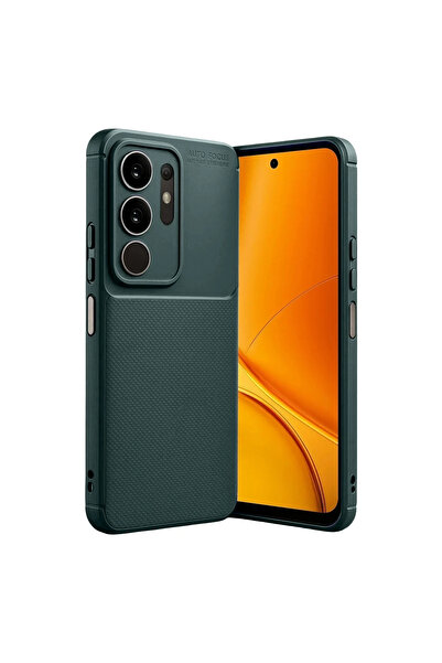 xirshop غطاء كربون فائق النعومة لهاتف فيفو Y29 4G - أخضر داكن