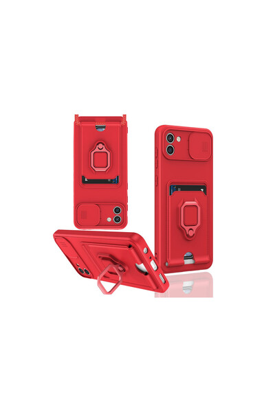 cepmoda Samsung Galaxy "A03" Case with Ring and Ip Strap, Card Holder Camera ...