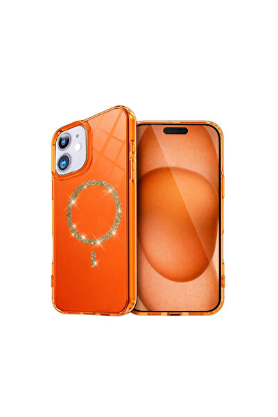 xirshop غطاء آيفون 11 لايف دايموند ماج سيف - برتقالي