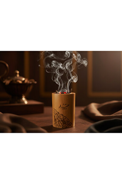 DUX مبخرة بخور خشبية فاخرة - حامل بخور عربي محمول (11 × 7 سم) - مبخرة عود تقليدية للمنزل والمكتب والمجلس