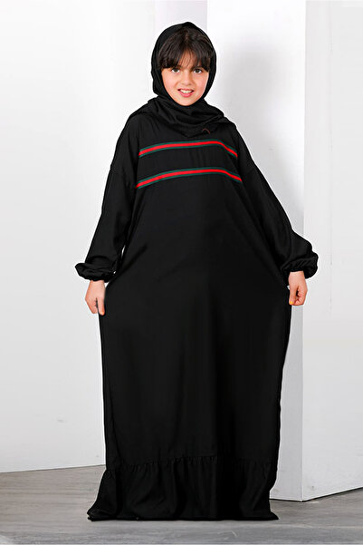 AsrymShop عباية او اسدال بناتي قطن فسكوز خفيف اسود