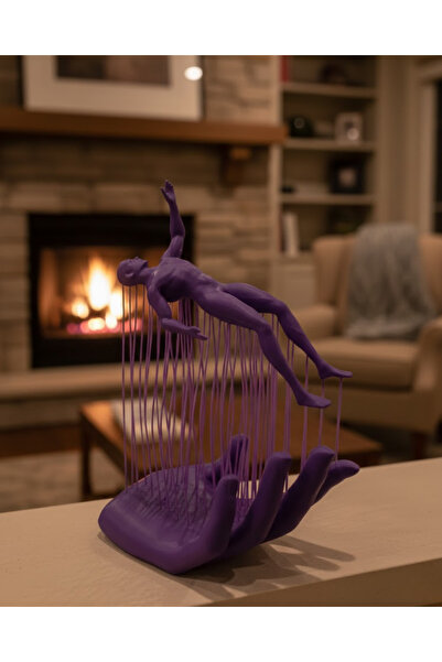 CT STONES Figurină umană 3D mov, modernă, decor pentru masă, pentru casă și b...