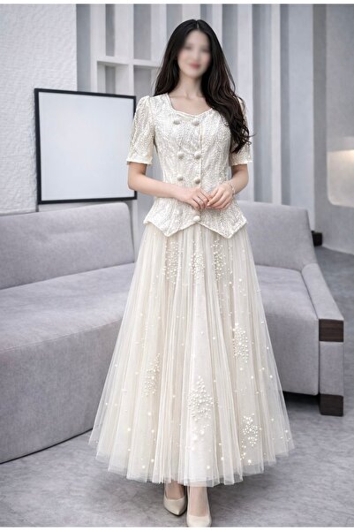 Joji Eid dress. Tulle jacket and jacket