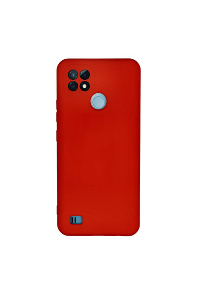 cepmoda Realme "C21" Soft Touch Velvet Lined Launch Case/Cover [Red]