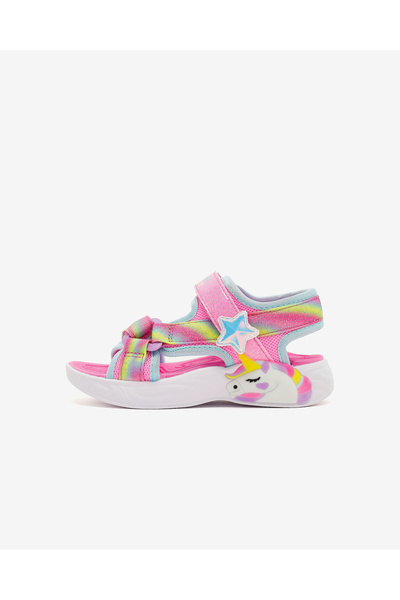 SKECHERS UNICORN DREAMS SANDAL Küçük Kız Çocuk Pembe Işıklı Sandalet 303107N ...