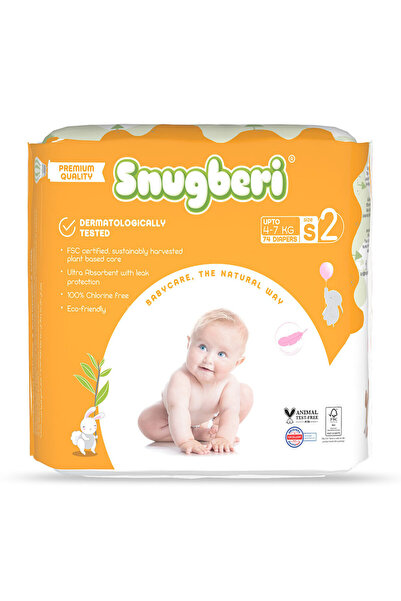 Snugberi Diaper Size 2 Small 4-7kg - Mega Pack 74's