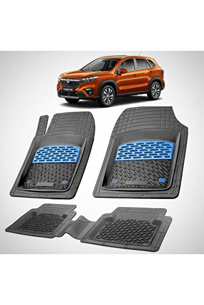TEAMCAR Πατάκια δαπέδου συμβατά με SUV Suzuki SX4 S-Cross II 2021-σήμερα | Μπλε