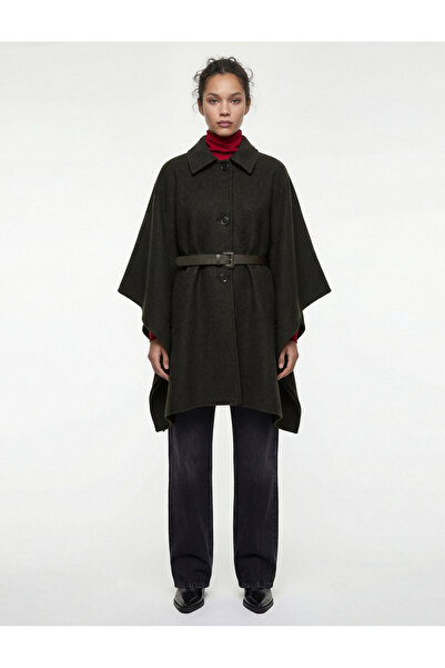 Koton Palton tip pelerină curea li supradimensionat molton