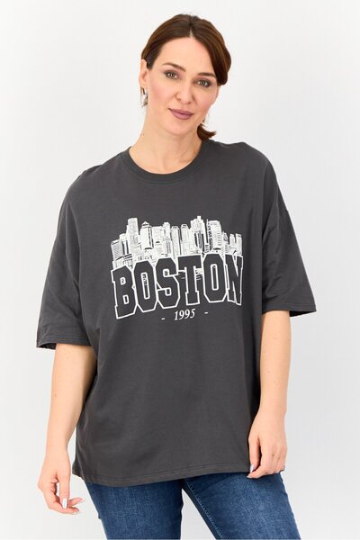 Don't Call Me Jennyfer Women Crew Neck Graphic Print Short Sleeve T-Shirt, Ch...