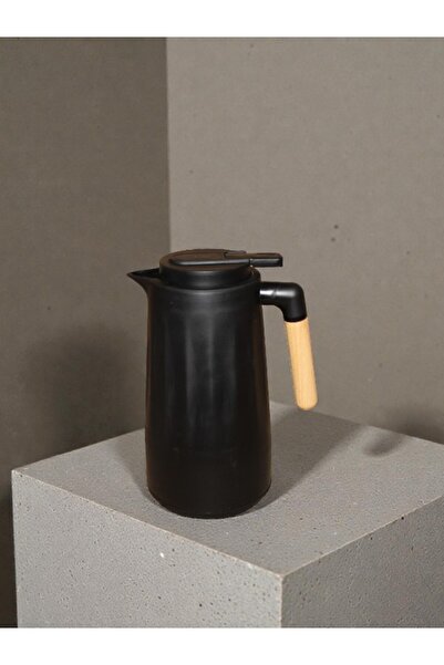 WDA إبريق قهوة حراري عصري بمقبض خشبي، إبريق معزول متعدد الألوان، سعة 1 لتر.