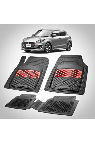 TEAMCAR Πατάκια Suzuki Swift 5 Hatchback 2017-σήμερα | Κόκκινα