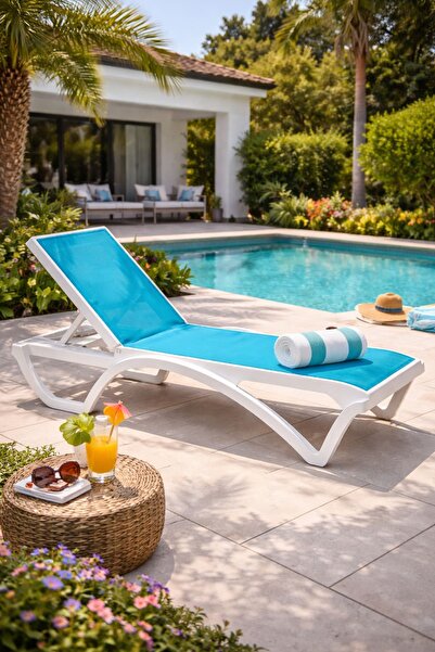 Alezy 2534 Royal Fileli Plaj Şezlongu