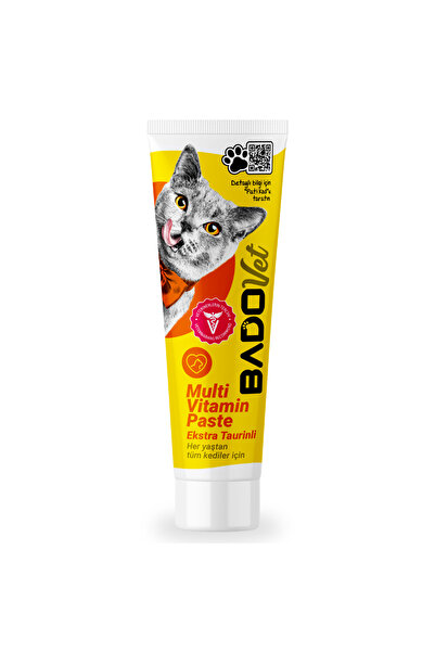 BadoVET Pastă multivitamine pentru pisici, Bado, 100 g, suport imunitar și vi...
