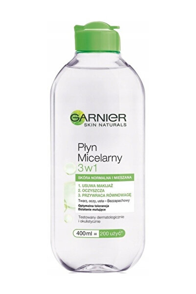 Garnier Apa micelara 3in1, pentru tenul Mixt/Gras, Skin Naturals, 400 ml