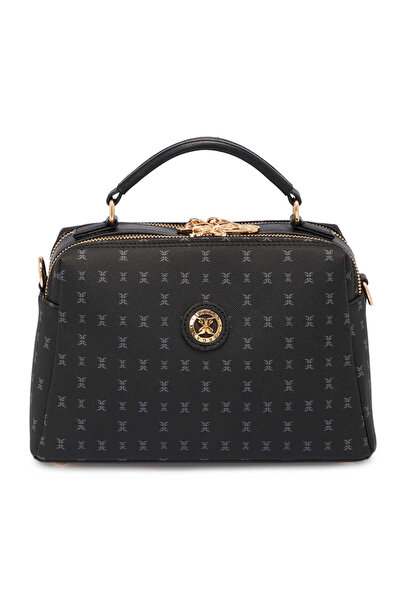 Tergan Siyah Print Kadın El Çantası - S26Y1PR09182-T0E