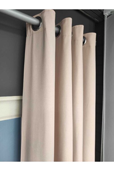 Evcimenhome Rustic Curtain (Lined) Linen Fabric. Blackout 135Cmx225Cm