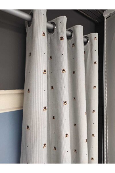 Evcimenhome Rustic Curtain (Lined) Linen Fabric. Blackout 135Cmx225Cm