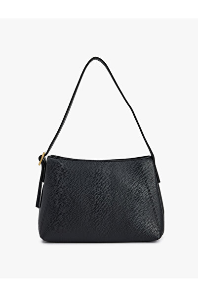 Koton Geantă de umăr din piele artificială cu detaliu cusut și închidere cu c...