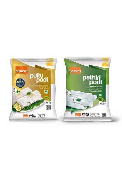 eastern Puttu Podi 1 kg + Pathiri Podi 1 kg Premium Rice Flours for Tradition...
