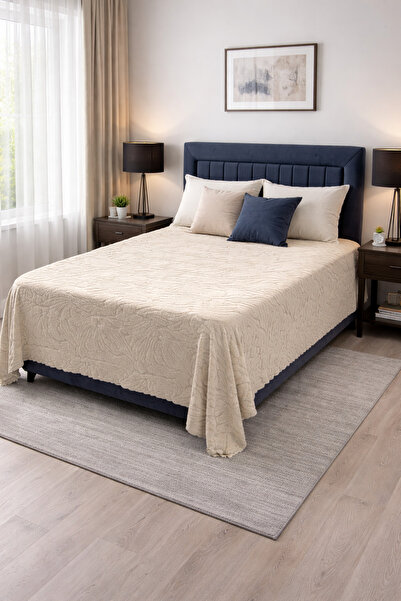 uzhanem غطاء سرير مزدوج من قماش ويلسوفت مقاس 240 × 250 سم (بدون وسادة)