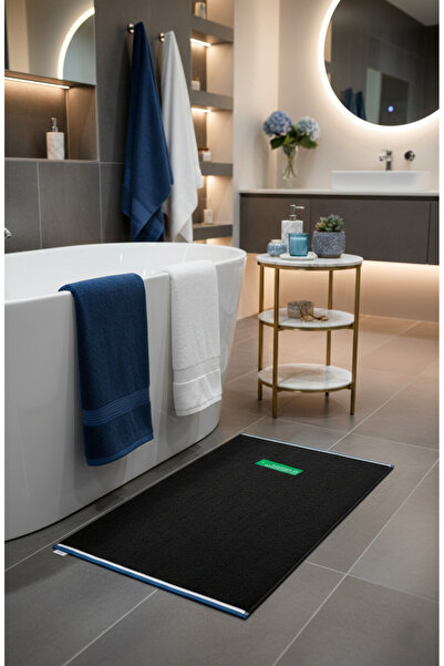 United Colors of Benetton 100% Cotton Black 50X80 cm Bath Mat Towel