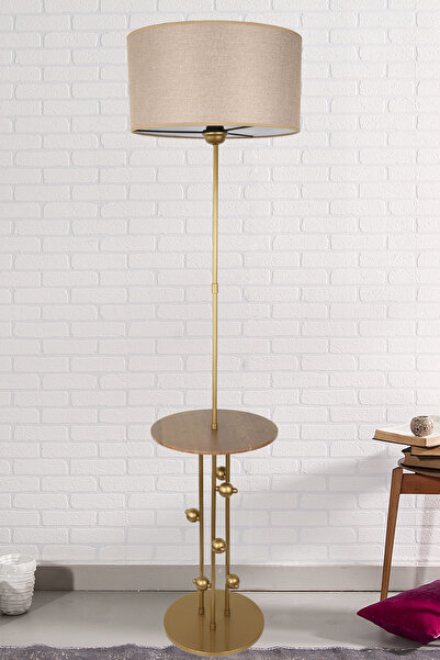 Begüsa Marselo Sehpa Lambader Eskitme Ceviz Ahşap