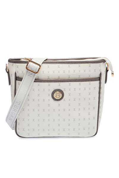 Tergan Beyaz Print Kadın Çapraz Askılı Çanta - S26Y1PR09128-U1A