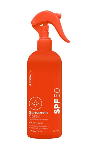 Avalon Care بخاخ واقي من الشمس للأطفال بعامل حماية 50، 200 مل، حماية واسعة ال...
