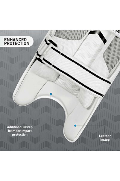 GM Leather Batting Legguard Icon Original L.E. LH Men White Cricket Protection Guard