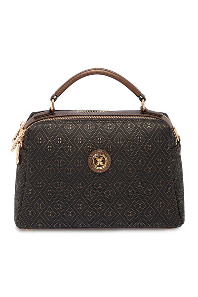 Tergan Bronz Print Kadın El Çantası - S26Y1PR09182-R7P