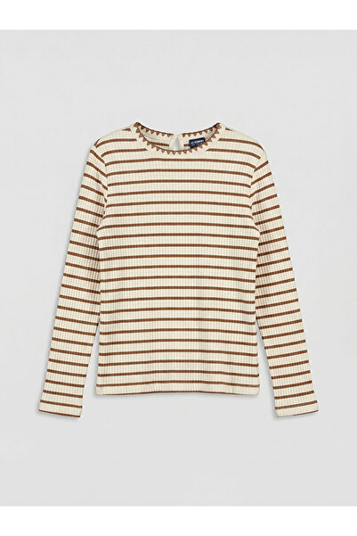 LC Waikiki Crew Neck Striped Girl's T-Shirt