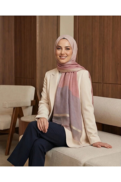 Arwella TÜL DETAYLI SİMLİ ŞAL-Leylak