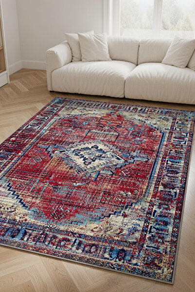 kilim home Covor vintage cu model contrastant masculin 2124
