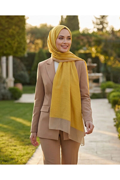 Arwella TÜL DETAYLI SİMLİ ŞAL-Sari