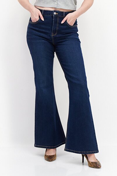 Don't Call Me Jennyfer Women Flare Fit Washed Stretchable Jeans, Blue