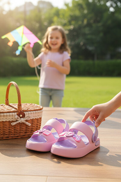 nazenintasarımlar ÇOCUK ÇOK HAFİF RAHAT EVA KUTULU GÜNLÜK SANDALET TERLİK