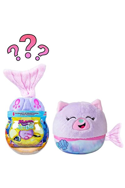 Misfittens Kittens Merkitties Sürpriz Peluş S2 - Mor Kapak-Pembe Kuyruk