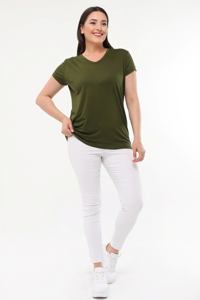 aytemas V-Neck Basic Blouse